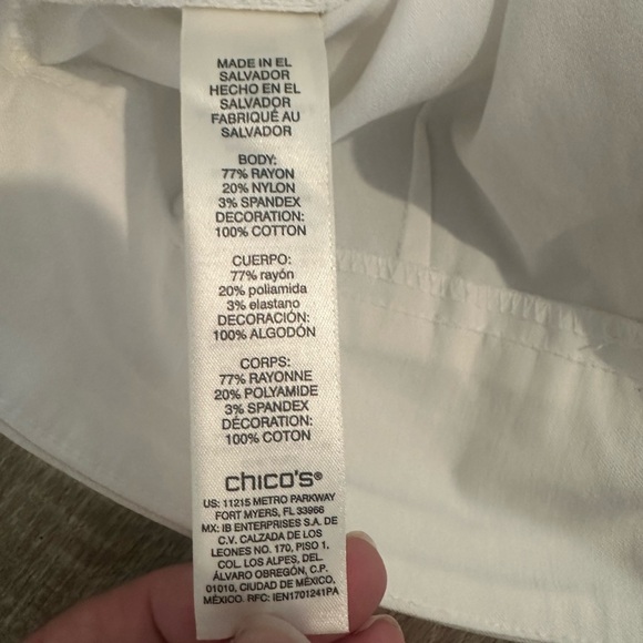 Chico's White Perfect Stretch Capri  Pants - Picture 6 of 8